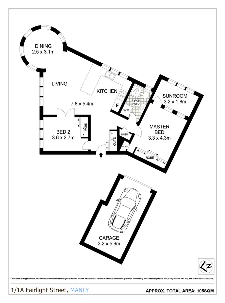 Floorplan of Homely apartment listing, 1/1A Fairlight Street, Manly NSW 2095