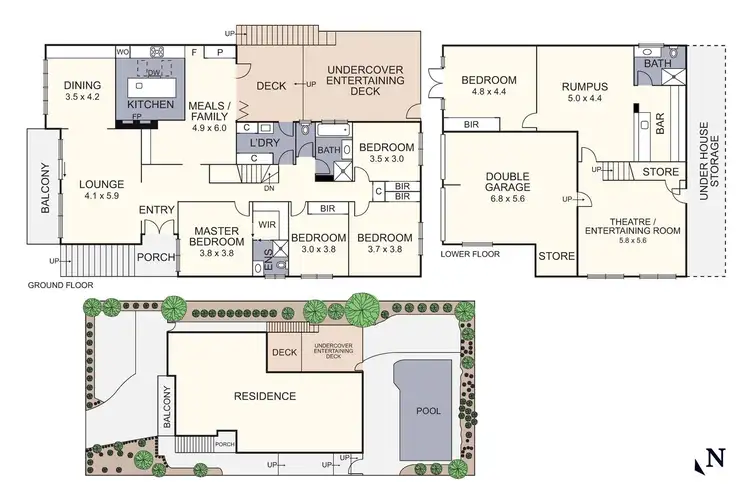 Floorplan of Homely house listing, 60 Bryson Grove, Templestowe Lower VIC 3107