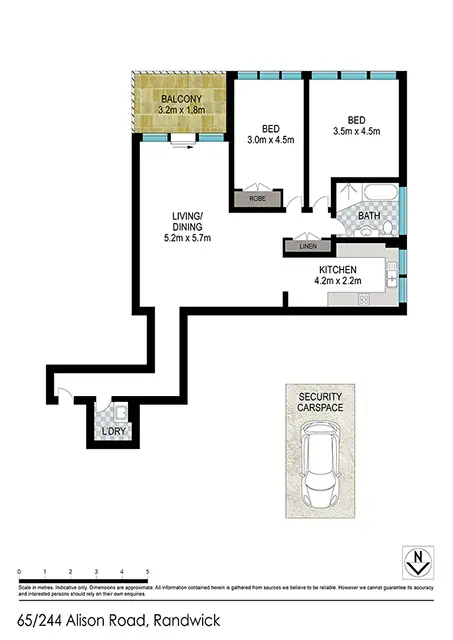 Floorplan of Homely apartment listing, 65/244-254 Alison Road, Randwick NSW 2031