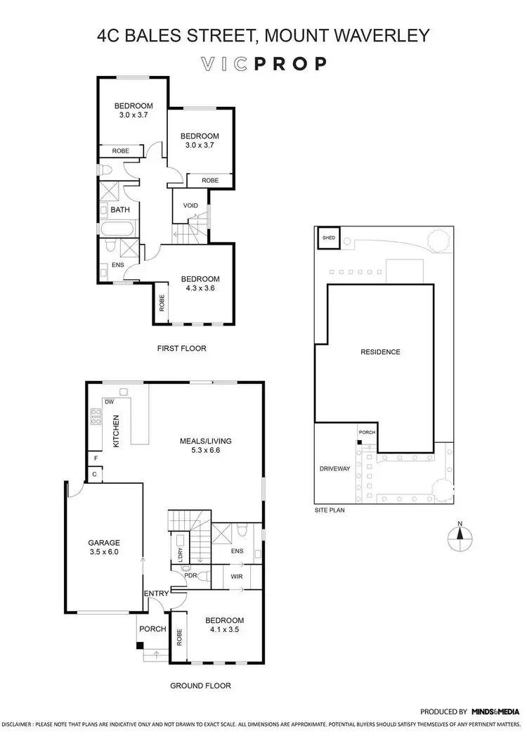 Floorplan of Homely townhouse listing, 4C Bales Street, Mount Waverley VIC 3149