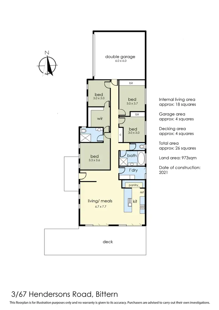 Floorplan of Homely house listing, 3/67 Hendersons Road, Bittern VIC 3918