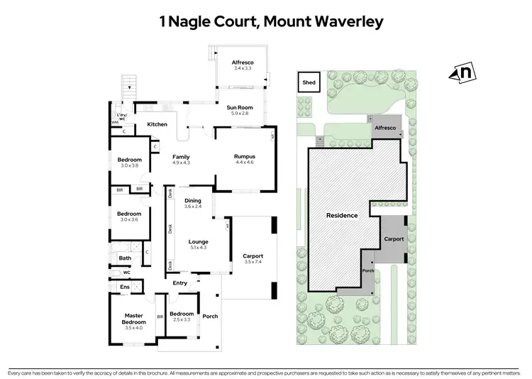 Floorplan of Homely house listing, 1 Nagle Court, Mount Waverley VIC 3149