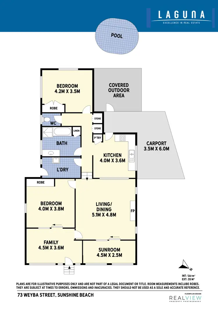 Floorplan of Homely house listing, 73 Weyba Street, Sunshine Beach QLD 4567