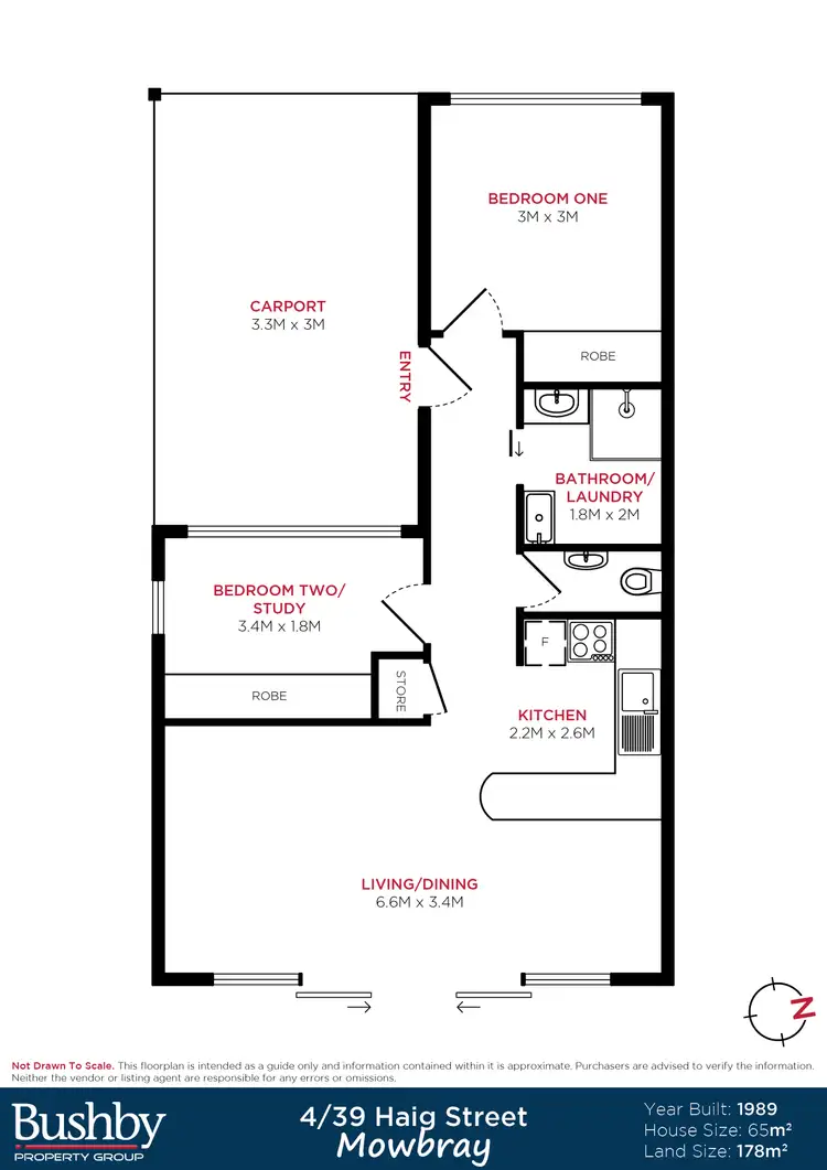Floorplan of Homely unit listing, 4/39 Haig Street, Mowbray TAS 7248
