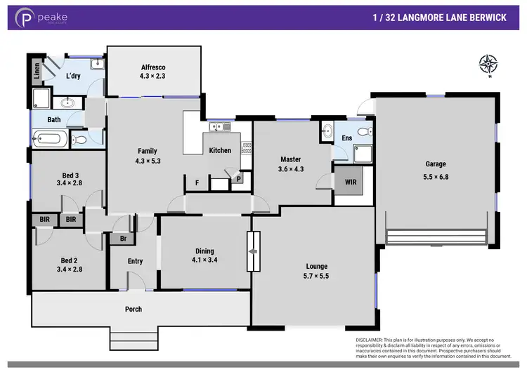 Floorplan of Homely unit listing, 1/32 Langmore Lane, Berwick VIC 3806