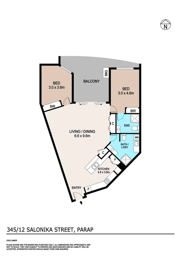 Floorplan of Homely unit listing, 345/12 Salonika Street, Parap NT 820