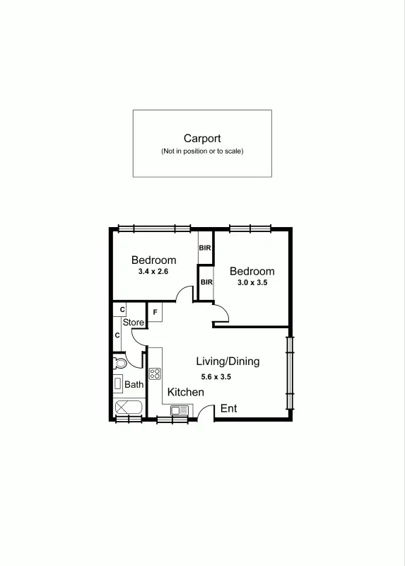 Floorplan of Homely apartment listing, 5/8 Tattenham Street, Caulfield East VIC 3145