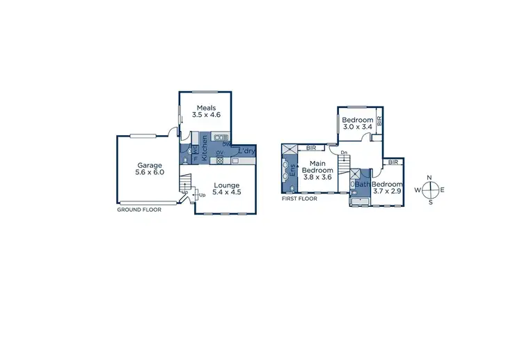 Floorplan of Homely townhouse listing, 93B Esdale Street, Nunawading VIC 3131