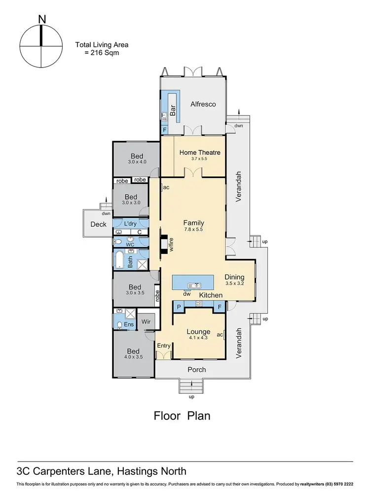 Floorplan of Homely rural property listing, 3C Carpenters Lane, Hastings VIC 3915