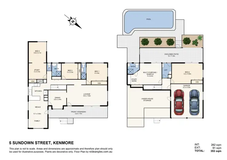 Floorplan of Homely house listing, 5 Sundown Street, Kenmore QLD 4069