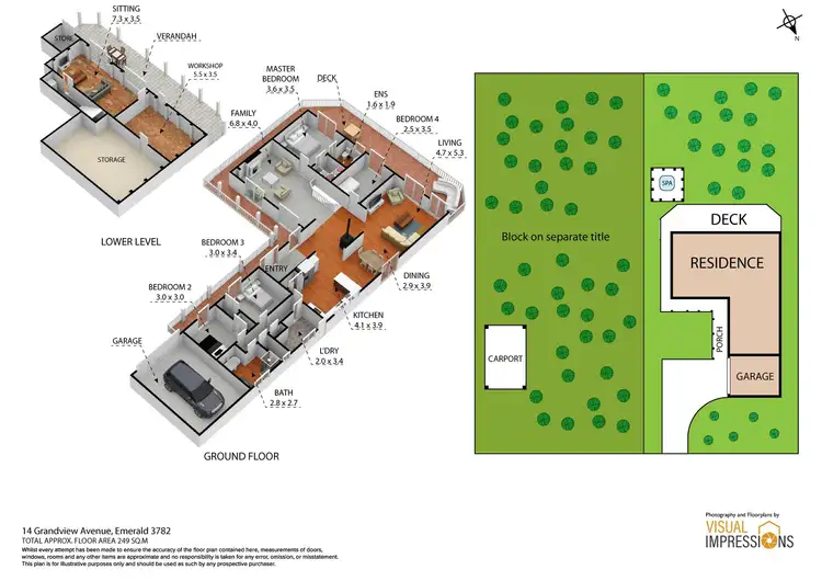 Floorplan of Homely house listing, 14 Grandview Avenue, Emerald VIC 3782