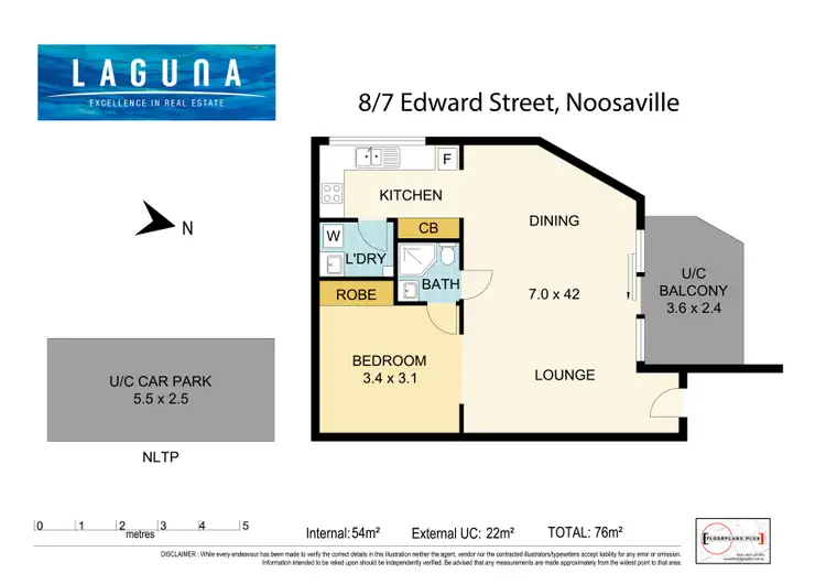 Floorplan of Homely unit listing, 8/7 Edward Street, Noosaville QLD 4566