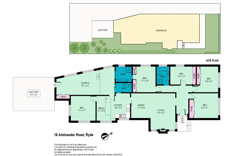 Floorplan of Homely house listing, 16 Aitchandar Road, Ryde NSW 2112