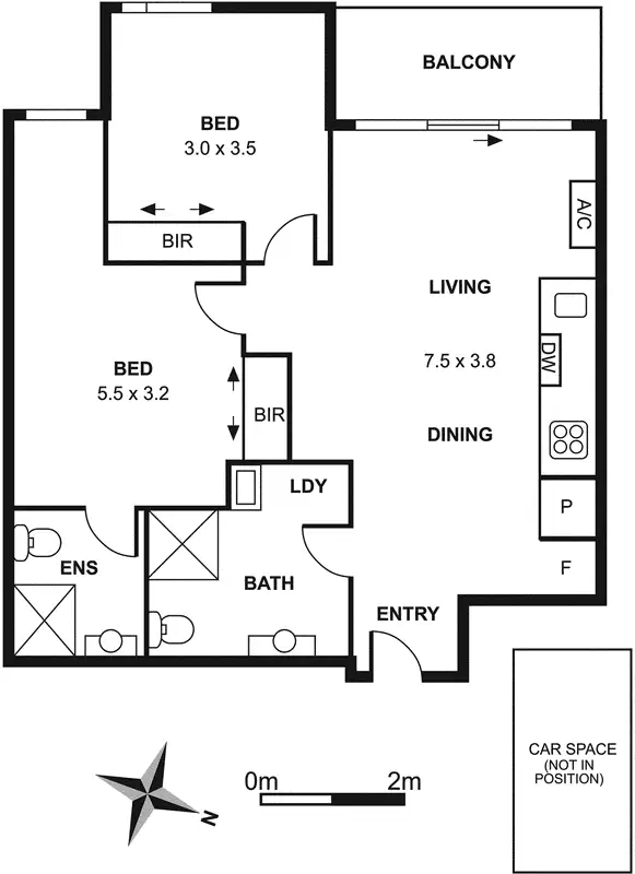 Floorplan of Homely apartment listing, 104/475 Cardigan Street, Carlton VIC 3053