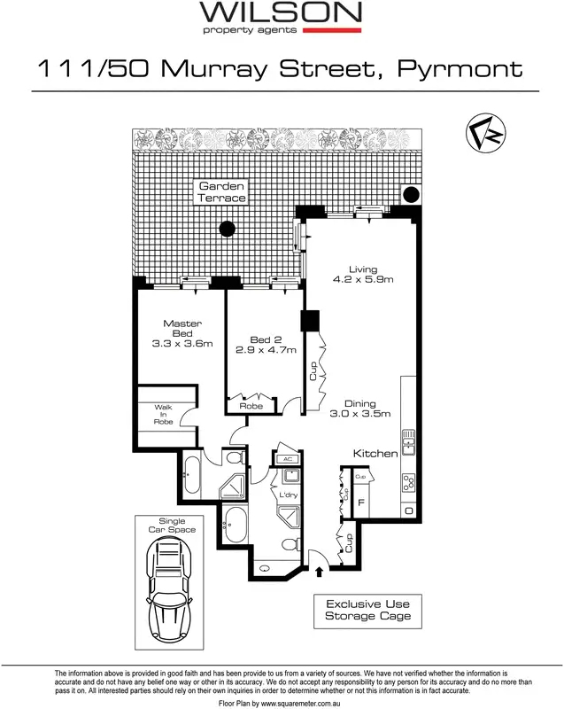 Floorplan of Homely apartment listing, 111/50 Murray Street, Pyrmont NSW 2009