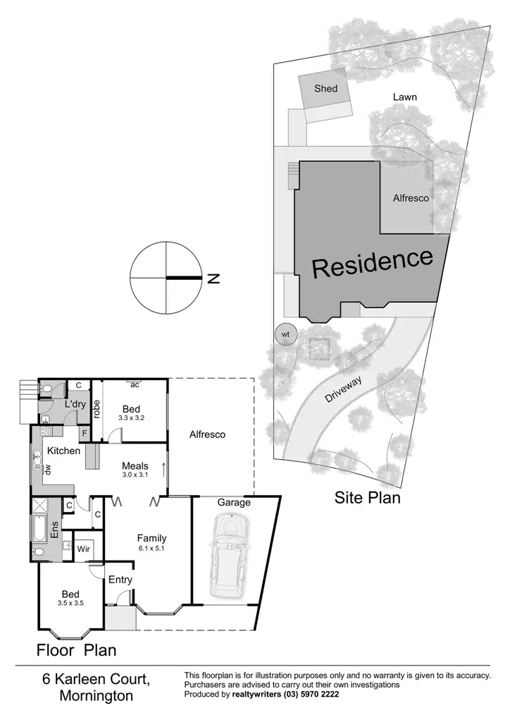 Floorplan of Homely house listing, 6 Karleen Court, Mornington VIC 3931