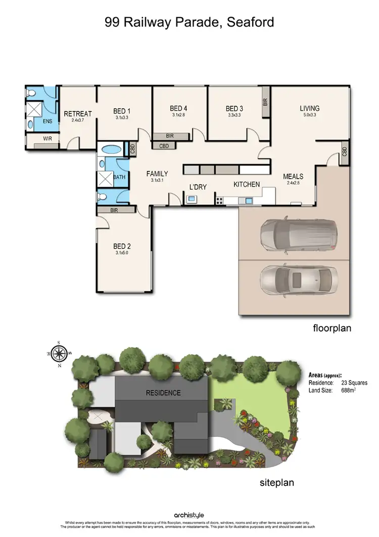 Floorplan of Homely house listing, 99 Railway Parade, Seaford VIC 3198