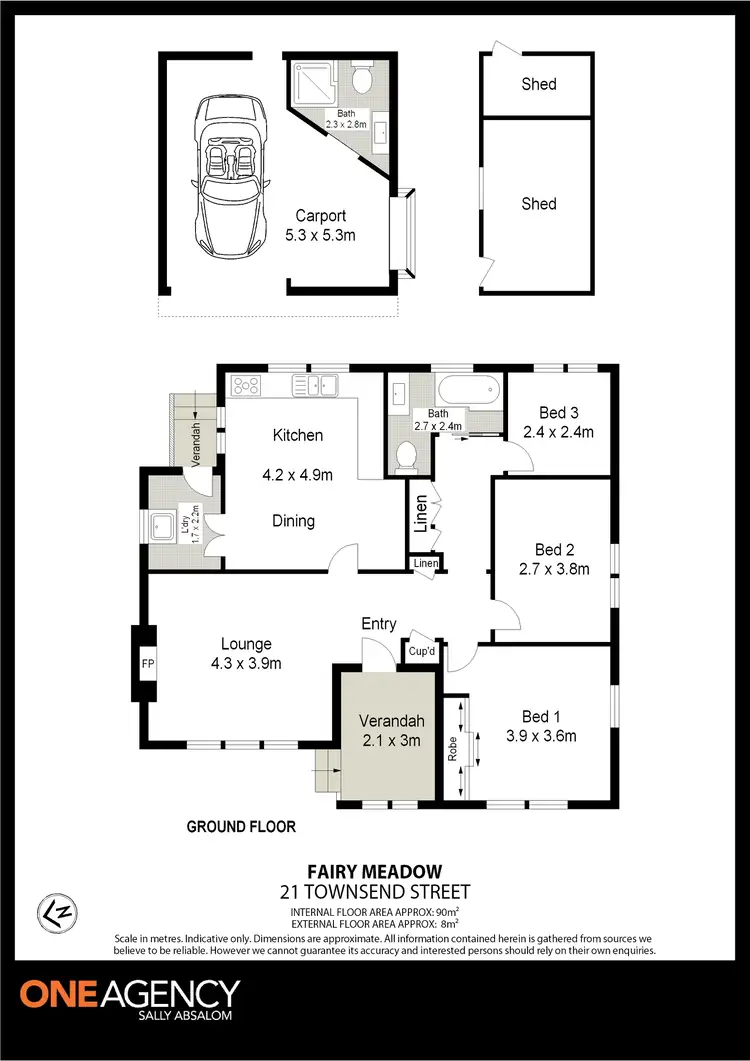 Floorplan of Homely house listing, 21 Townsend Street, Fairy Meadow NSW 2519