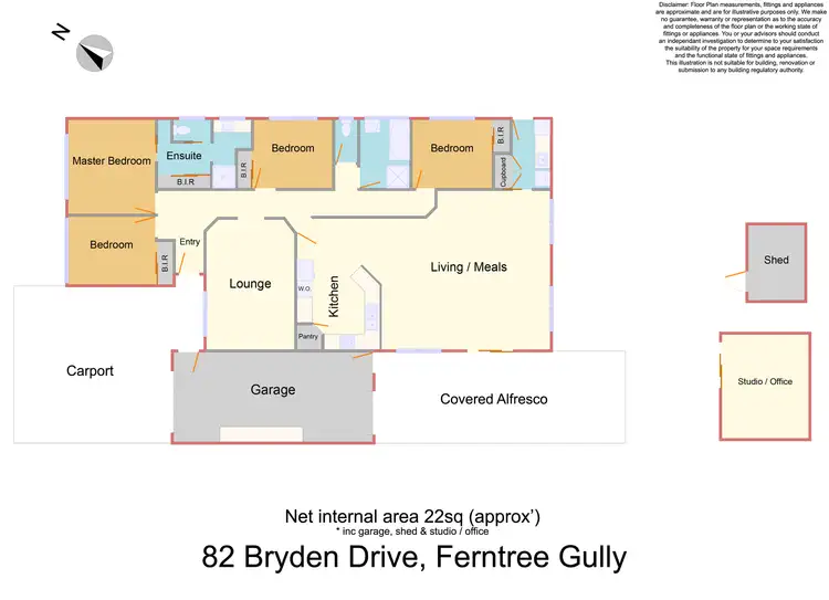 Floorplan of Homely house listing, 82 Bryden Drive, Ferntree Gully VIC 3156