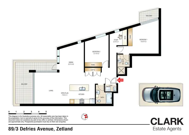 Floorplan of Homely apartment listing, 89/3 Defries Avenue, Zetland NSW 2017