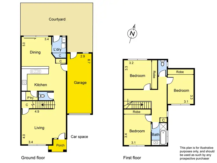 Floorplan of Homely townhouse listing, 3/1416 Plenty Road, Bundoora VIC 3083