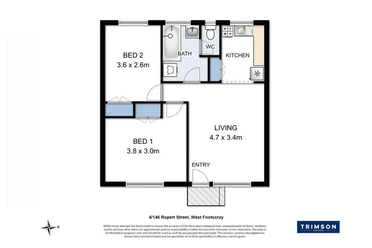 Floorplan of Homely flat listing, 4/146 Rupert Street, West Footscray VIC 3012