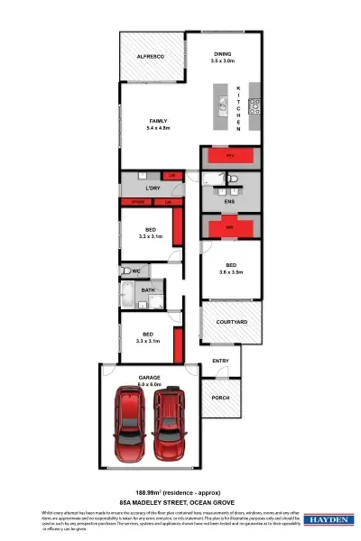 Floorplan of Homely townhouse listing, 85A Madeley Street, Ocean Grove VIC 3226