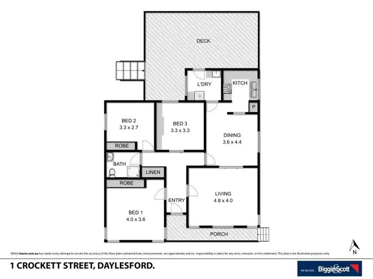 Floorplan of Homely house listing, 1 Crockett Street, Daylesford VIC 3460