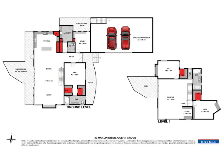 Floorplan of Homely house listing, 80 Marlin Drive, Ocean Grove VIC 3226