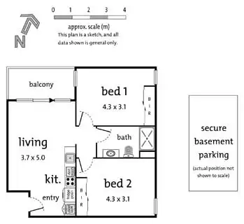 Floorplan of Homely apartment listing, 227B/1-19 Colombo Street, Mitcham VIC 3132