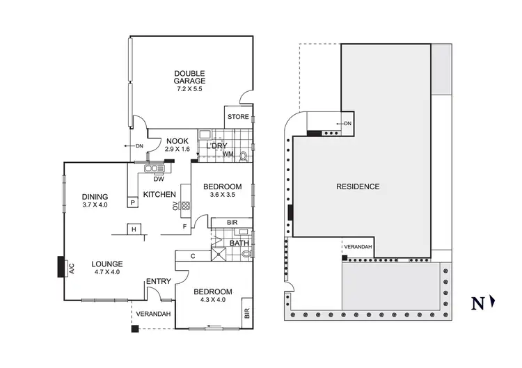 Floorplan of Homely unit listing, 1/233 Warrigal Road, Cheltenham VIC 3192