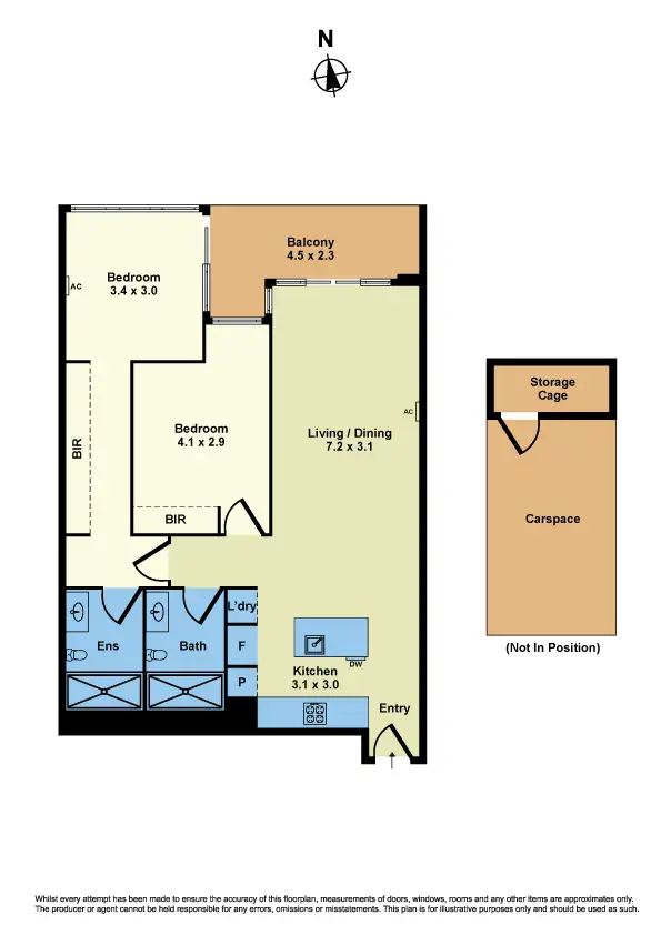 Floorplan of Homely apartment listing, 407/47 Nelson Place, Williamstown VIC 3016