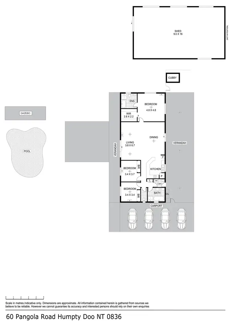 Floorplan of Homely house listing, 60 Pangola Road, Humpty Doo NT 836