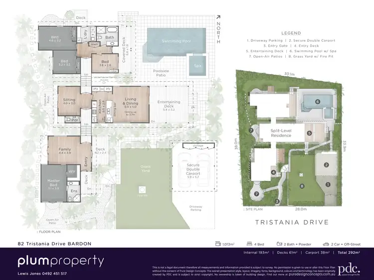 Floorplan of Homely house listing, 82 Tristania Drive, Bardon QLD 4065