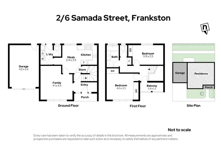 Floorplan of Homely townhouse listing, 2/6 Samada Street, Frankston VIC 3199
