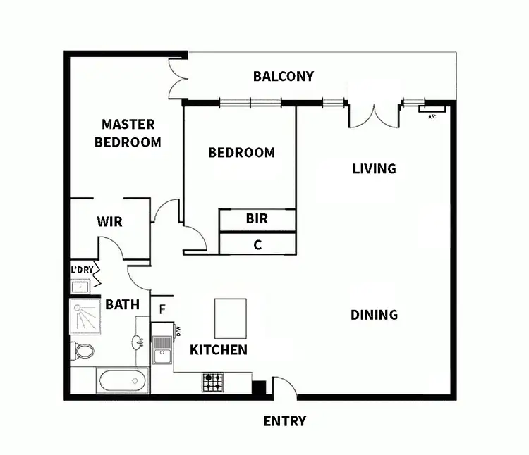 Floorplan of Homely apartment listing, 1018/422 Collins Street, Melbourne VIC 3000