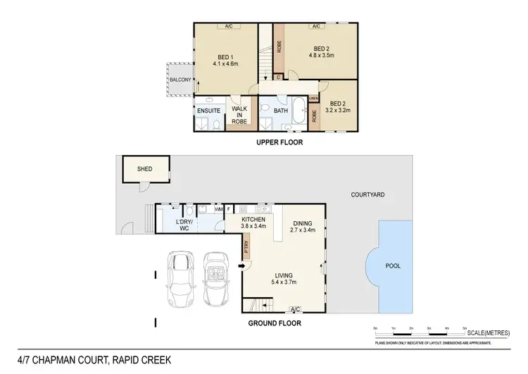 Floorplan of Homely townhouse listing, 4/7 Chapman Court, Rapid Creek NT 810