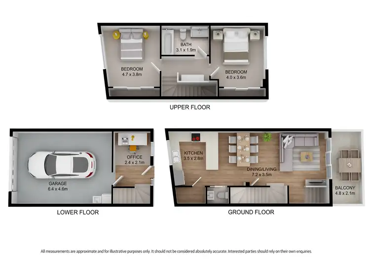 Floorplan of Homely townhouse listing, 4 Rosella Walk, Thornbury VIC 3071