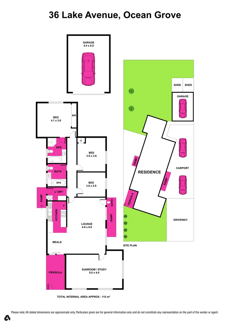 Floorplan of Homely house listing, 36 Lake Avenue, Ocean Grove VIC 3226