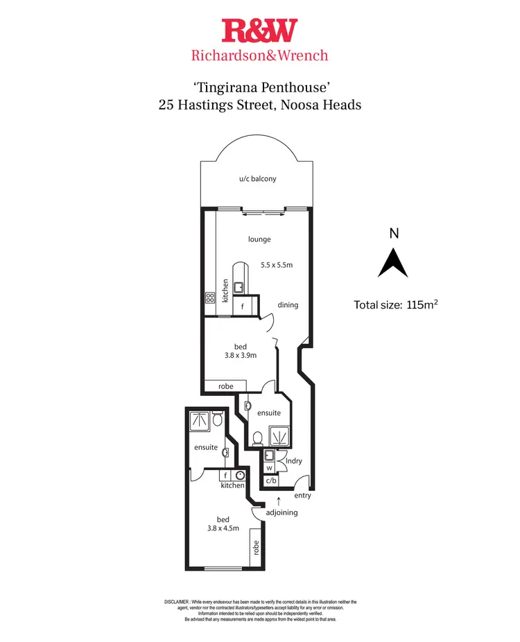 Floorplan of Homely apartment listing, 305 & 306/25 Hastings Street, Noosa Heads QLD 4567