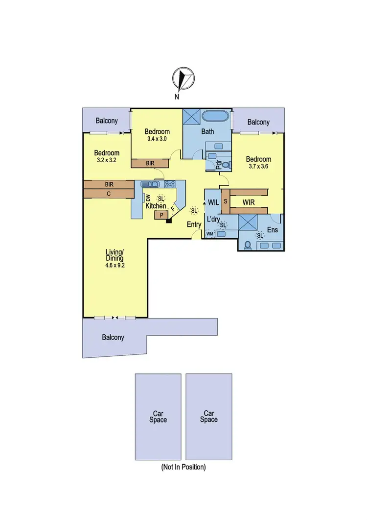 Floorplan of Homely apartment listing, 203/95 Hazel Glen Drive, Doreen VIC 3754