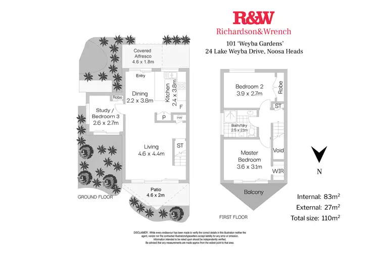 Floorplan of Homely villa listing, 101/24 Lake Weyba Drive, Noosaville QLD 4566