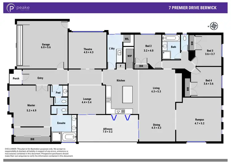 Floorplan of Homely house listing, 7 Premier Drive, Berwick VIC 3806