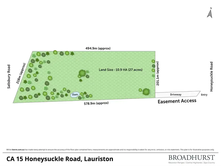 Floorplan of Homely land listing, CA15 Honeysuckle Road, Lauriston VIC 3444
