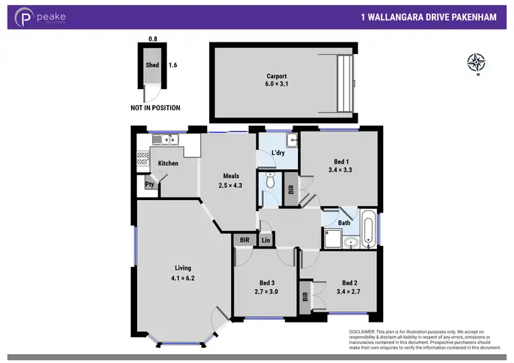 Floorplan of Homely house listing, 1 Wallangara Drive, Pakenham VIC 3810