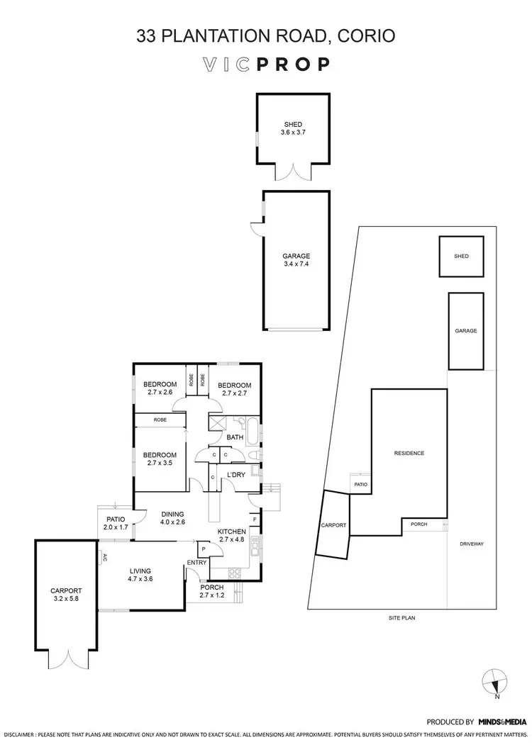Floorplan of Homely house listing, 33 Plantation Road, Corio VIC 3214