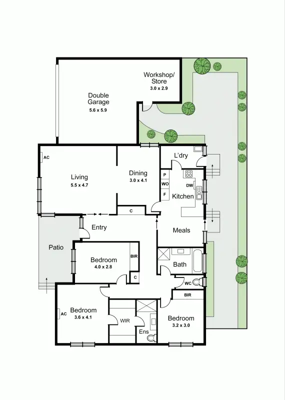 Floorplan of Homely villa listing, 1/192 Murrumbeena Road, Murrumbeena VIC 3163