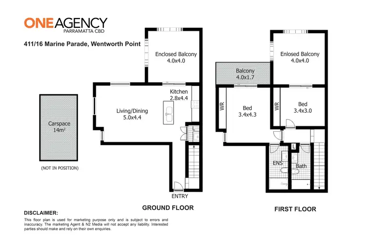 Floorplan of Homely apartment listing, 411/16 Marine Parade, Wentworth Point NSW 2127