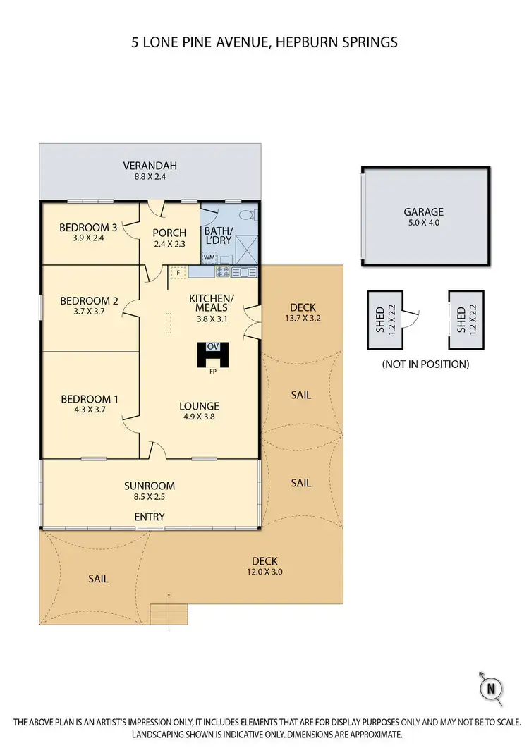 Floorplan of Homely house listing, 5 Lone Pine Avenue, Hepburn Springs VIC 3461