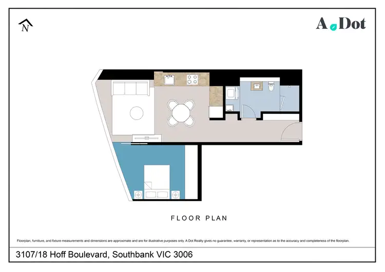 Floorplan of Homely apartment listing, 3107/18 Hoff Boulevard, Southbank VIC 3006